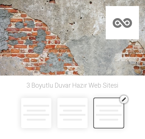 3 Boyutlu Duvar Hazır Web Sitesi